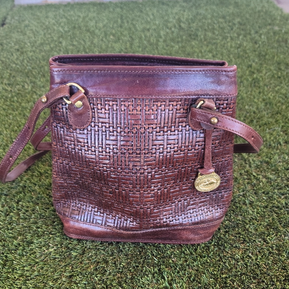 Brahmin Vintage Woven Leather Bag